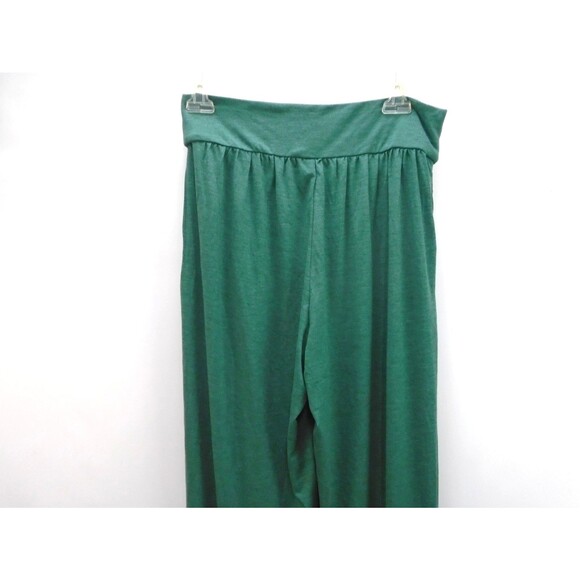 Halara Womens High Waisted Crossover Jogger Pant Size M Green Wide Leg Tie Ankle - Picture 6 of 9